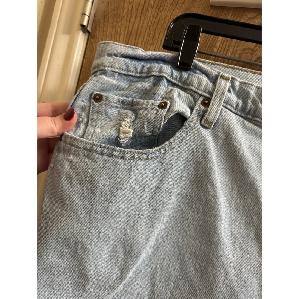 Abercrombie & Fitch Jeans Womens 90s Straight Ultra High Rise Distressed 35/20R